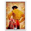 Affiche Matador sur fond de tapisserie baroque